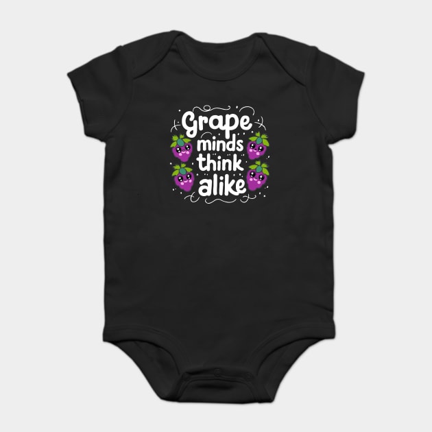 Grape Minds Think Alike Baby Bodysuit by The WYLD Tribe